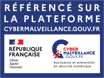 Logo Référencé sur la plateforme Cybermalveillance.gouv.fr